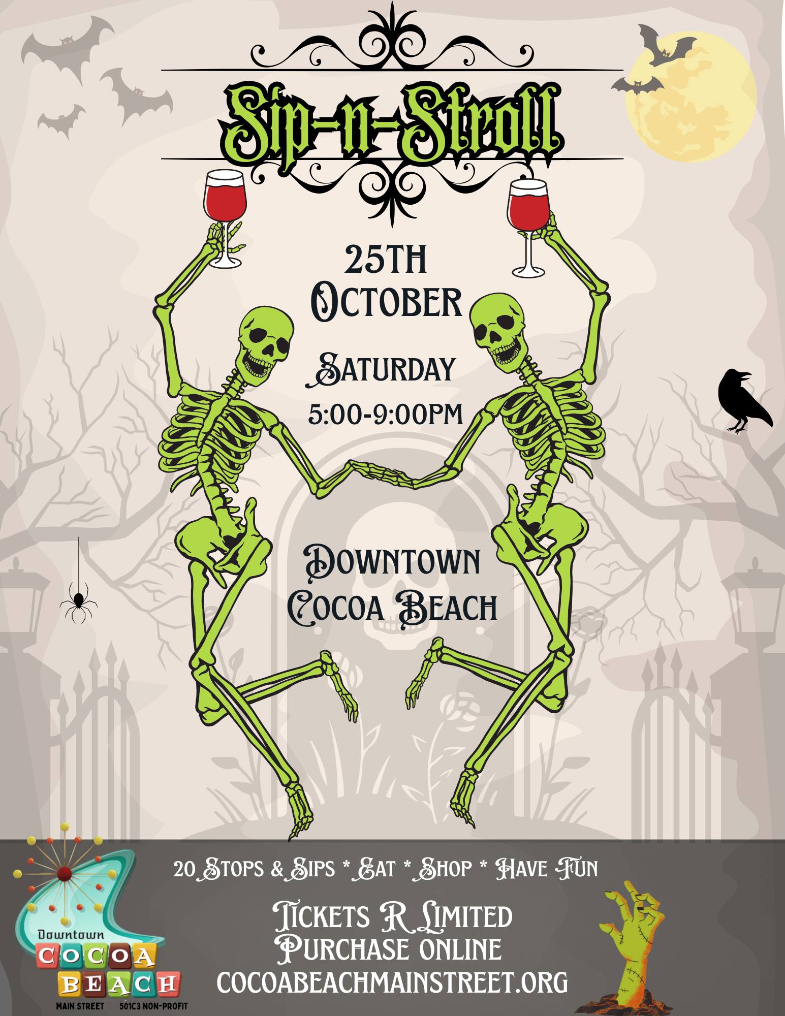 Spooky Sip n Stroll — Cocoa Beach Main Street
